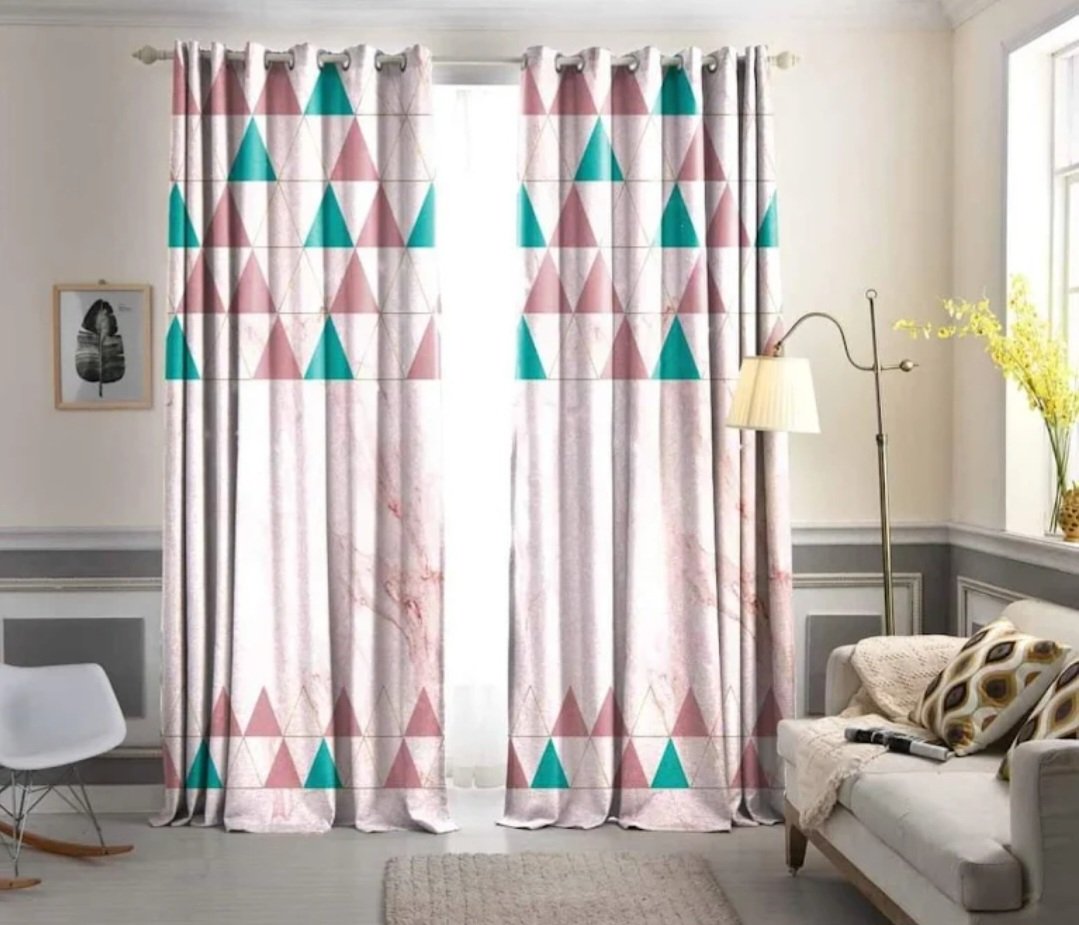 Modern Geometric "Prism" Blackout Curtains